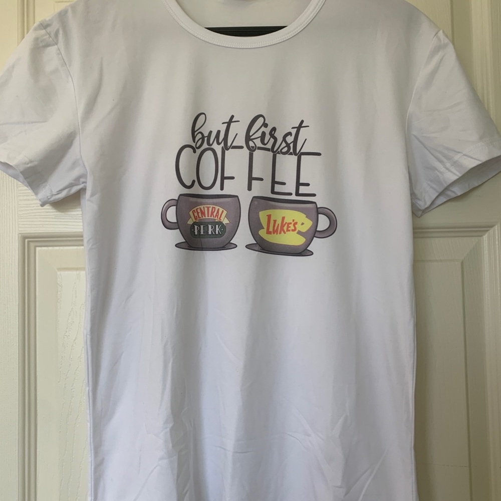 White Coffee Graphic T-Shirt